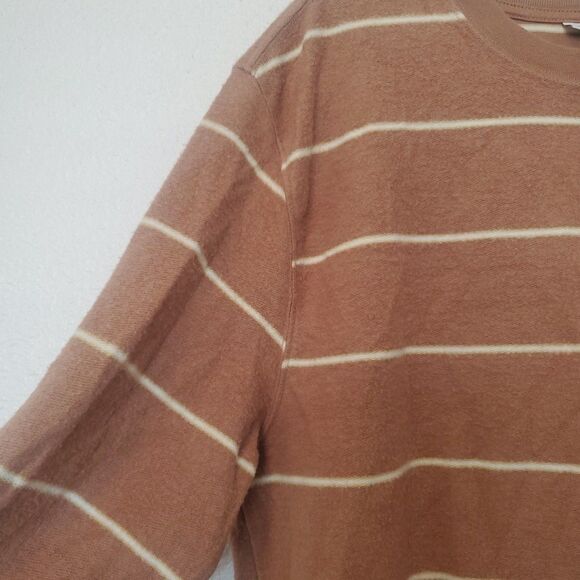 Katin Sweatshirt Mens Large Parks Reverse Fleece Striped Crew Neck Pullover Soft - Picture 6 of 16